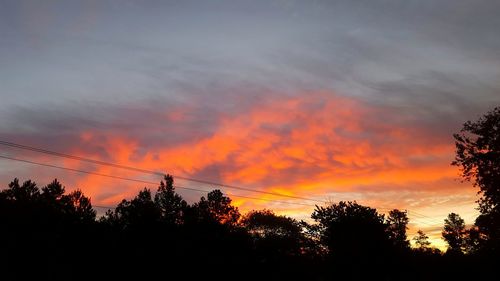 Low angle view of sky at sunset