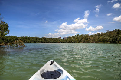 Scenic view of river against sky