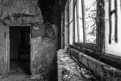 Interior of old abandoned building