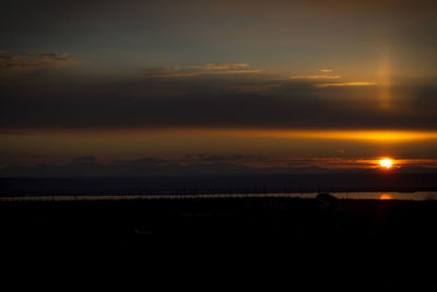 Scenic view of sea during sunset