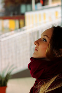 Portrait of a girl looking away