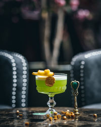 Close-up of drink on table