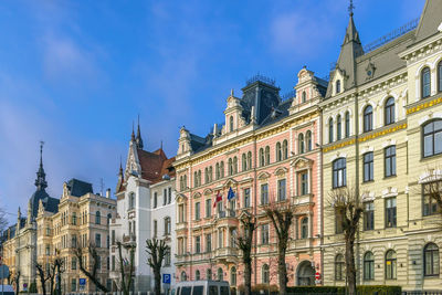 Beautiful houses on elizabetes street in riga, latvia