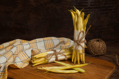 Close-up of food on table