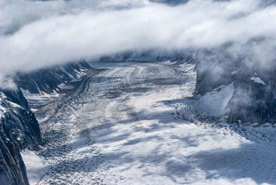 Snow covered mountain against sky