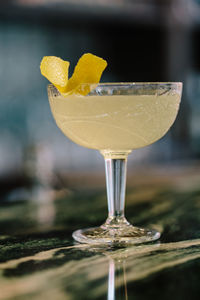 Close-up of drink on table