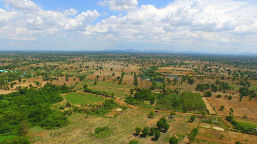 Aerial view of rural landscape