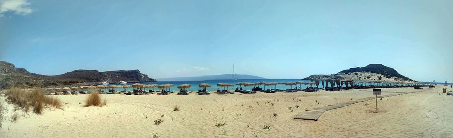 Panoramic view of beach against sky