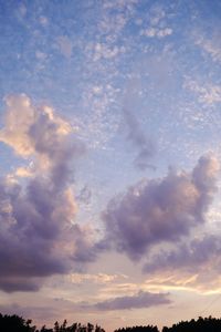 Low angle view of sky during sunset