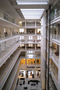 High angle view of modern building