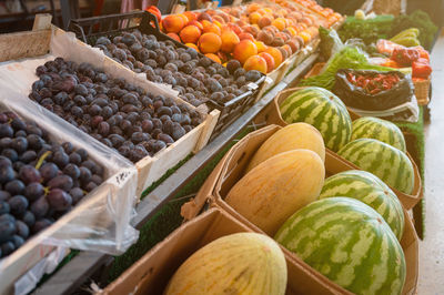 Fruits for sale at market stall