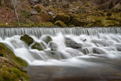 River flowing through rocks