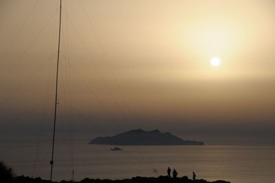 Scenic view of sea during sunset