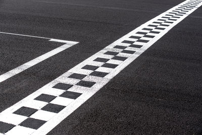 Zebra crossing on road