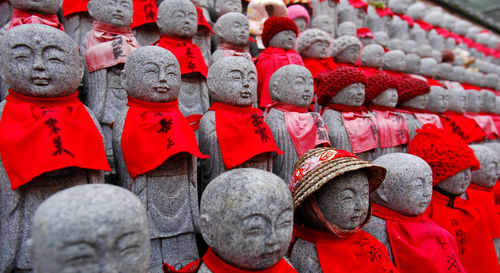 Full frame shot of red lanterns