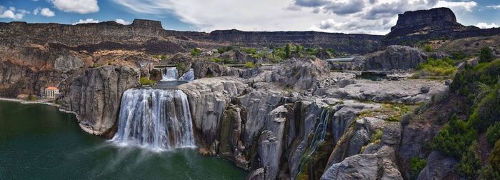 Panoramic view of waterfall