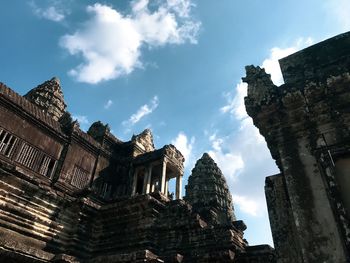 Low angle view of buildings against sky