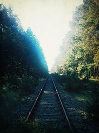 Railroad track on railroad track