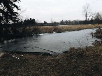 Scenic view of river against sky