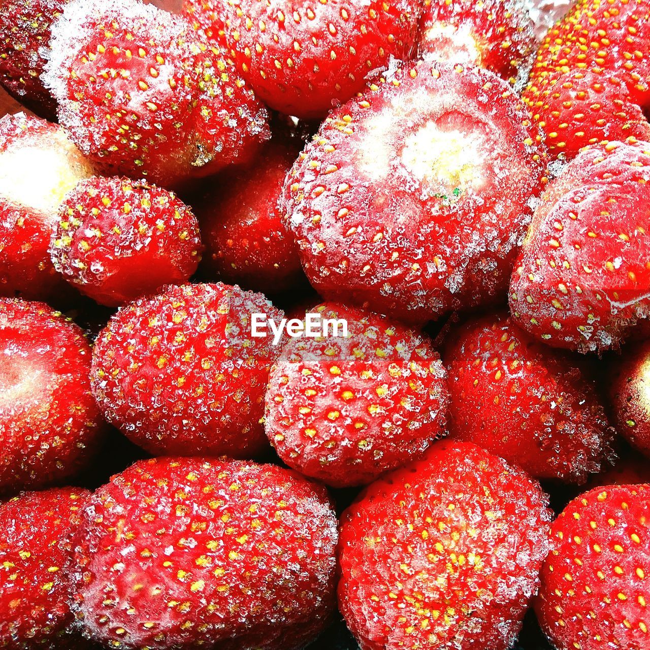 Full frame shot of strawberries