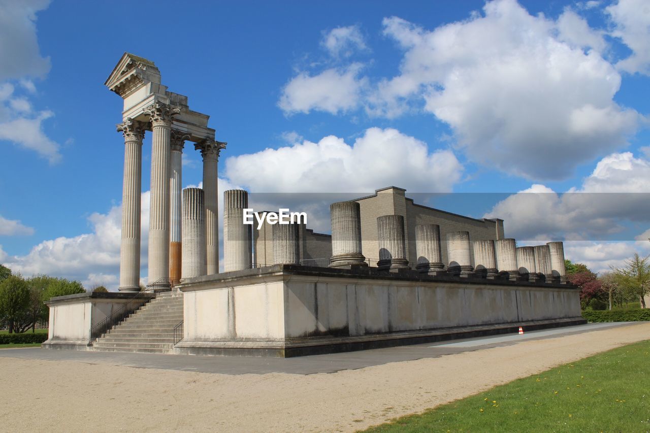 View of historical building against cloudy sky