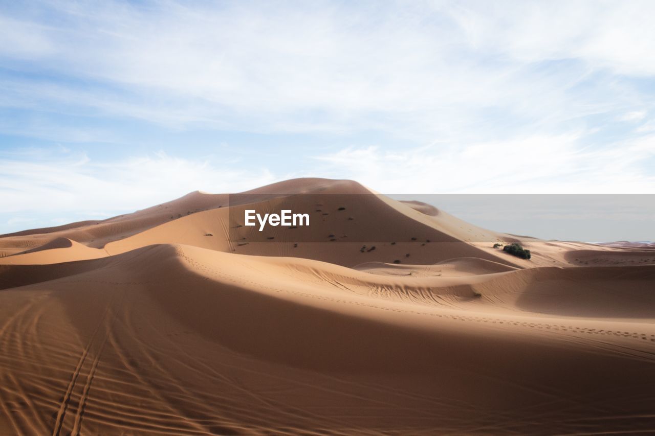 Scenic view of desert against sky