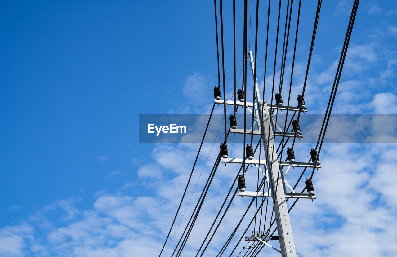 Electricity transmission pylon. transmission tower collect electricity from wind turbines