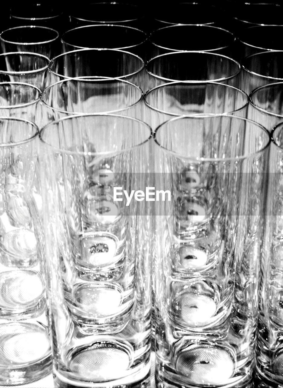 Close-up of drinking glasses