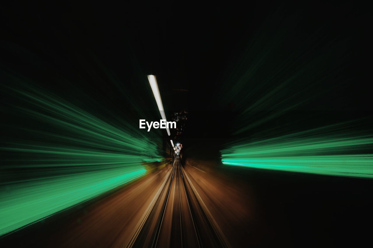 LIGHT TRAILS IN TUNNEL