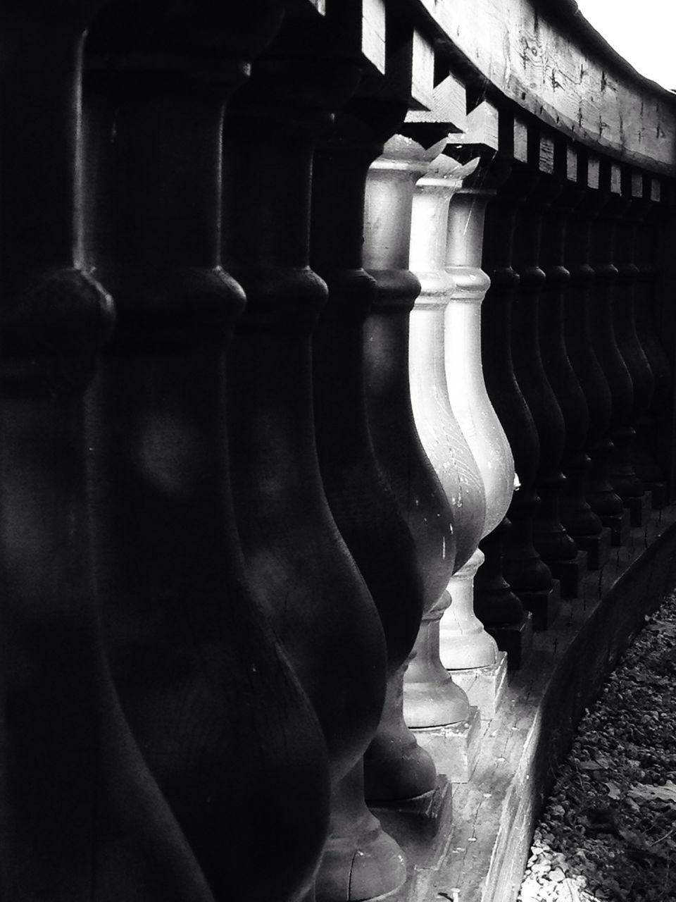Close-up of baluster