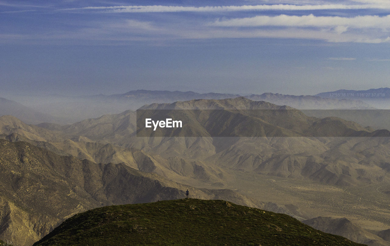 High angle view of landscape against sky