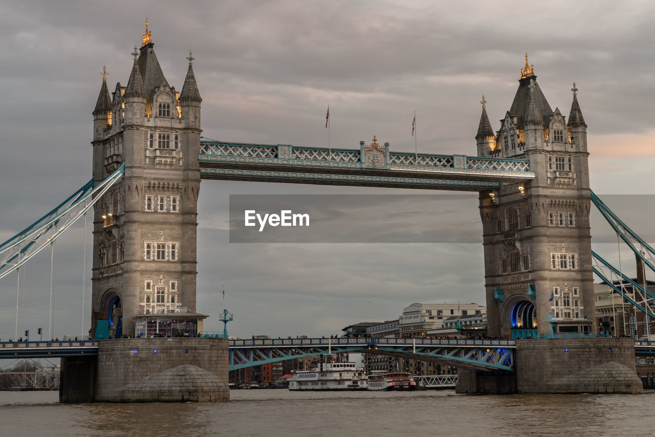 bridge over river in city