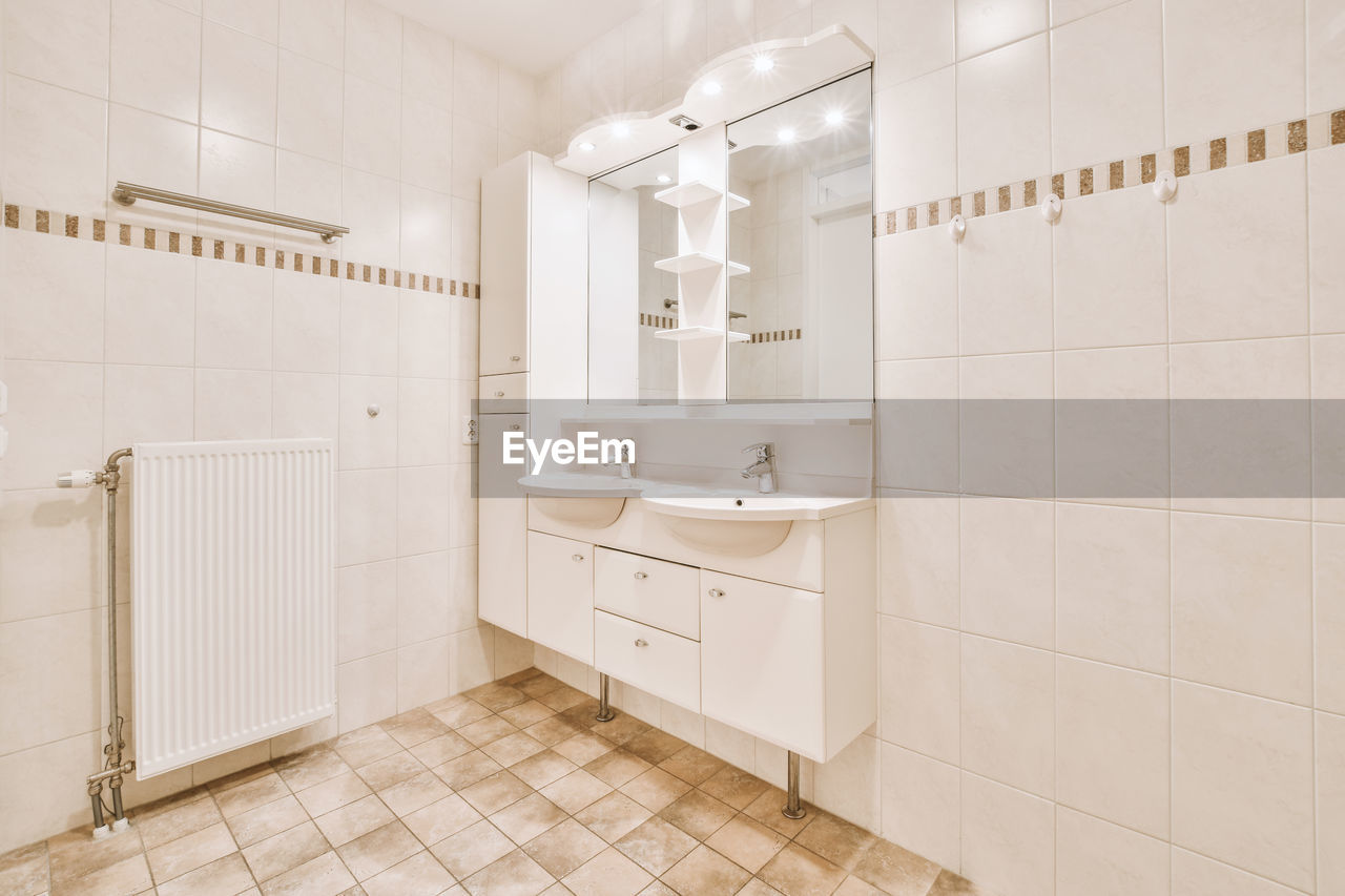 Interior of bathroom at home