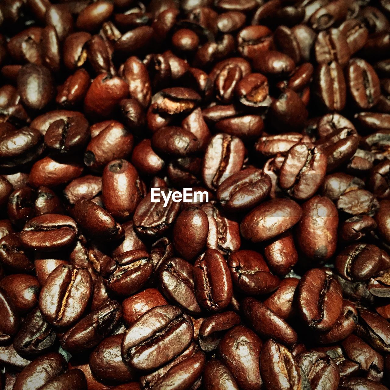 Full frame shot of roasted coffee beans