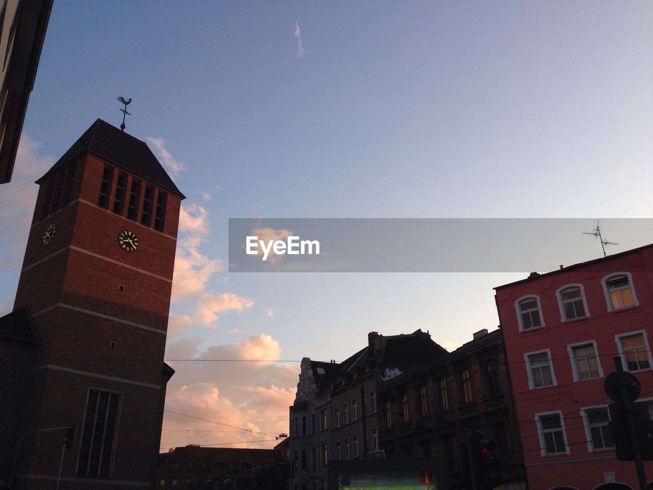 Low angle view of clock tower