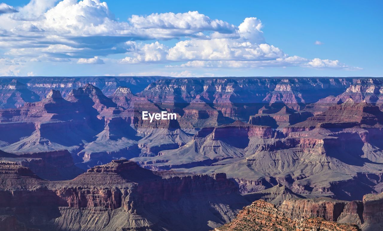 Aerial view of mountain range