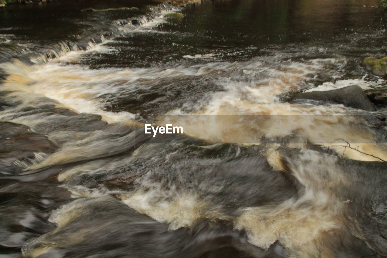 WATER FLOWING THROUGH ROCKS