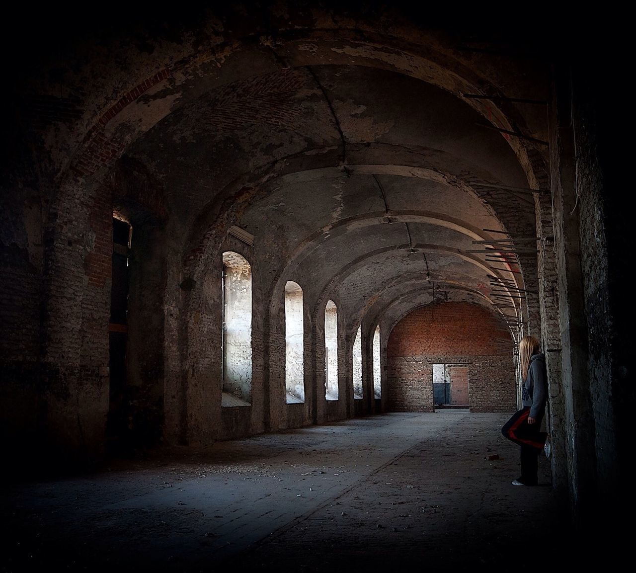 MAN ON CORRIDOR