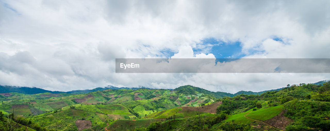 Panoramic view of landscape against sky