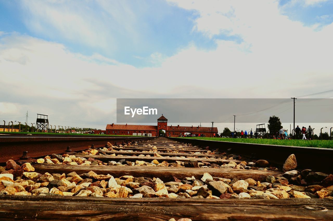 Railroad tracks in concentration camp