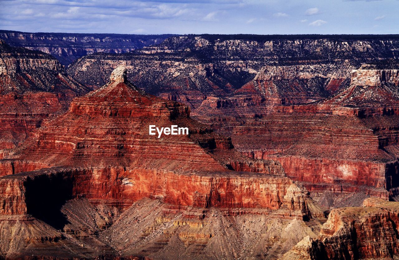 Scenic view of rocky mountains at grand canyon