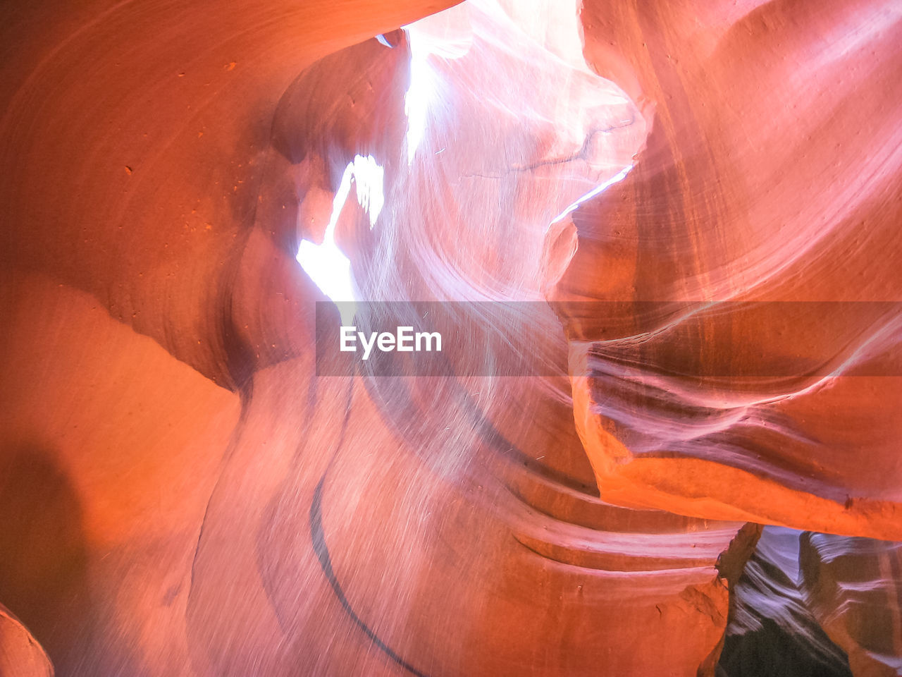 Low angle view of rock formation