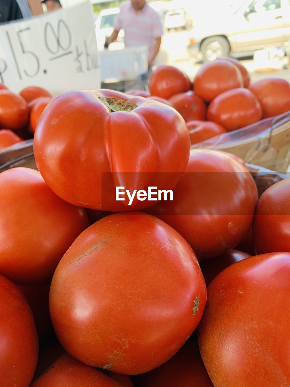 CLOSE-UP OF TOMATOES FOR SALE