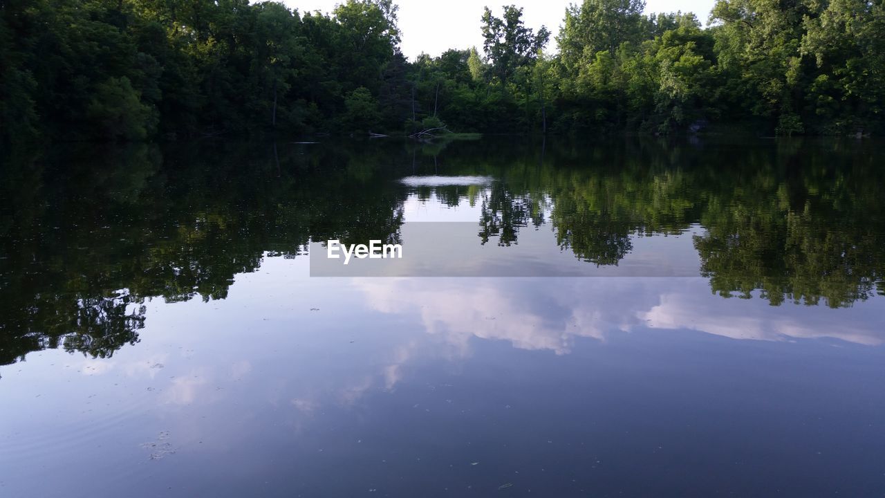 SCENIC VIEW OF CALM LAKE