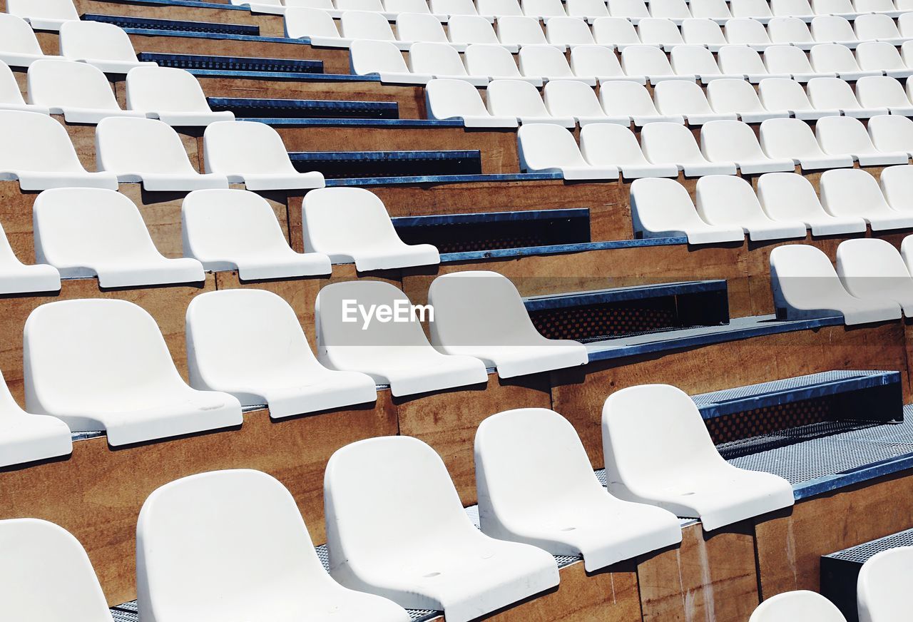 Row of bleachers 