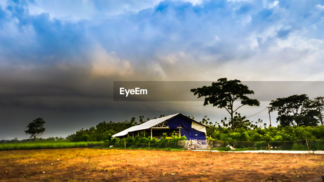 Gloomy day in the rural area, kudus indonesia, october 2020