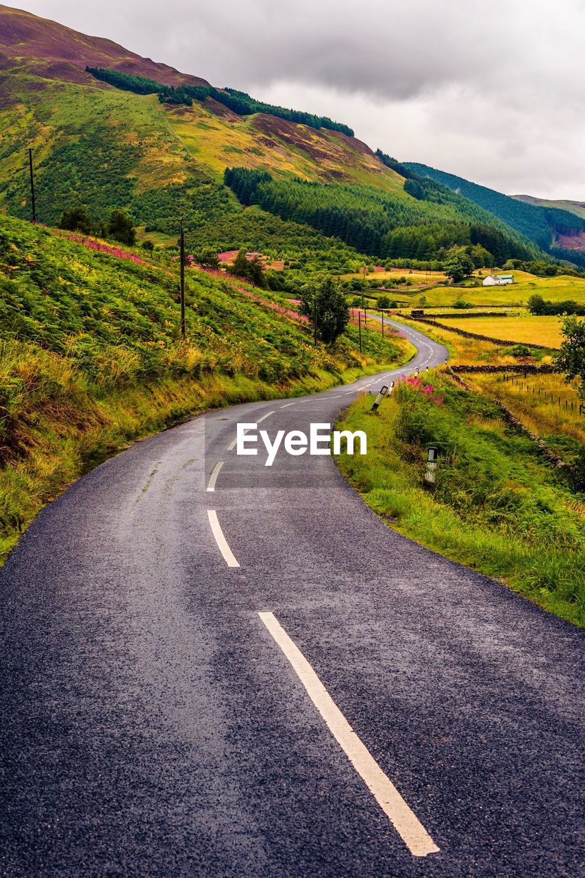 ROAD LEADING TOWARDS GREEN LANDSCAPE