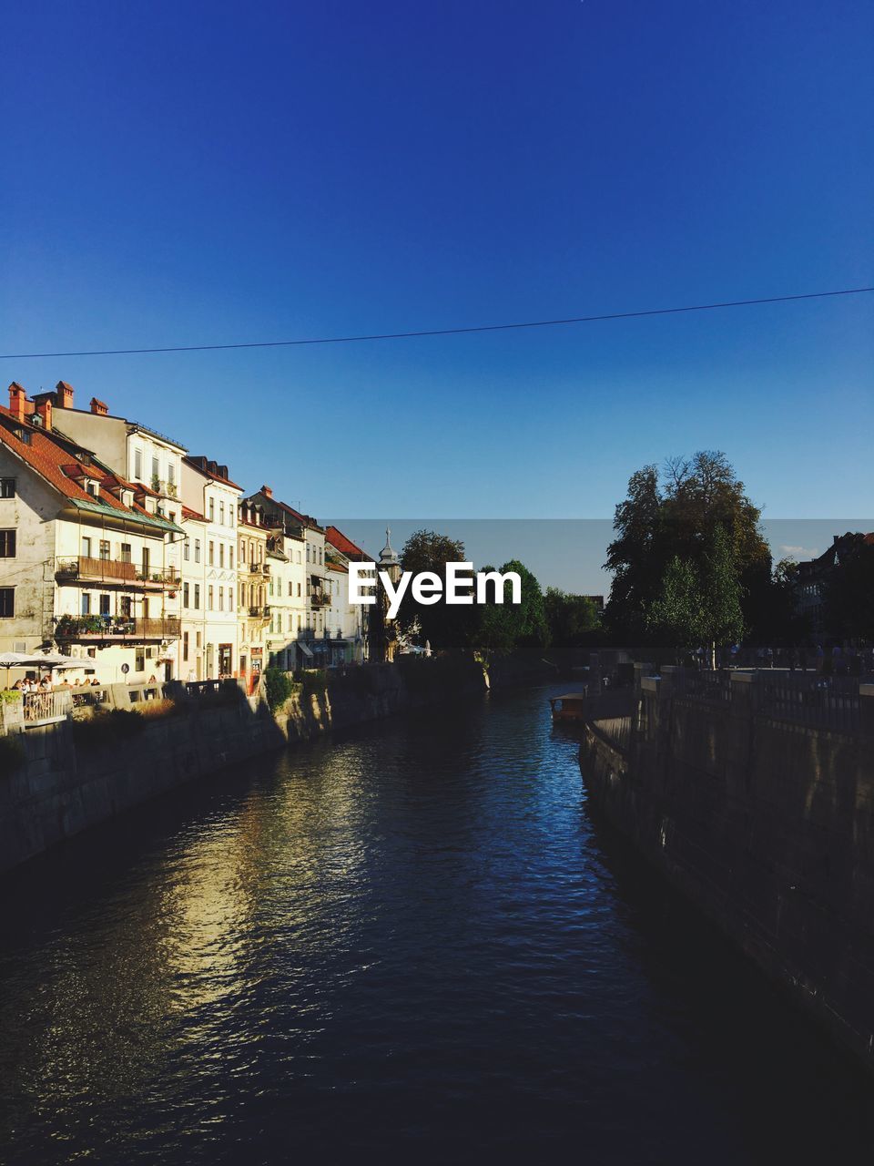 RIVER AGAINST CLEAR SKY