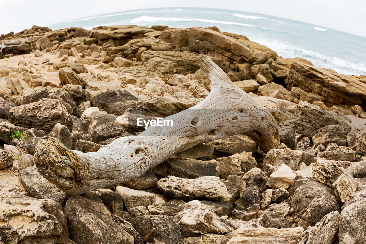 ROCK FORMATION ON BEACH