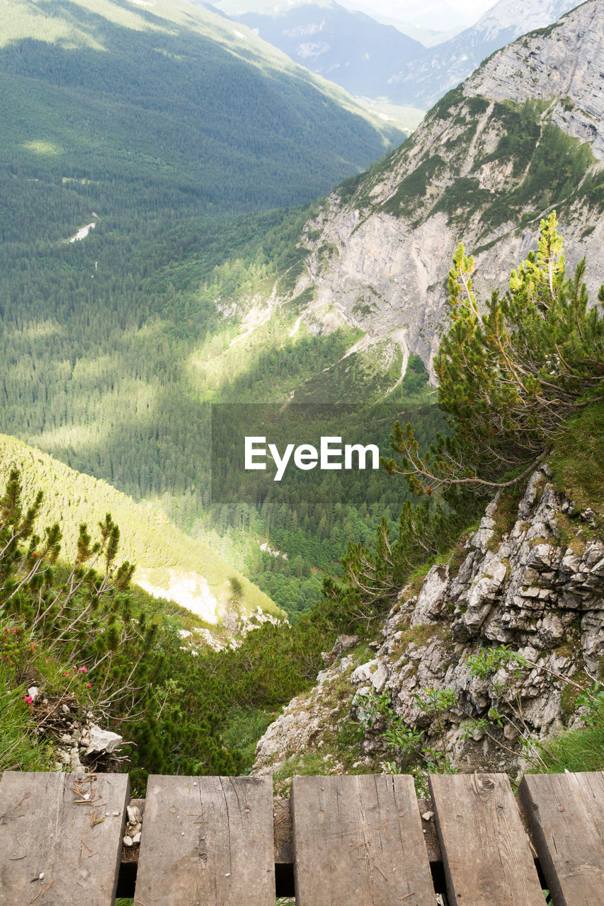 High angle view of a valley